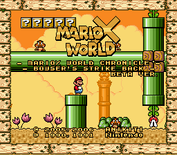Mario X World Chronicle Title Screen